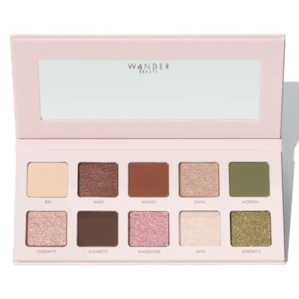 Wander Beauty Eyeshadow Palette - Pink, Brown, Olive, Gold, Champagne